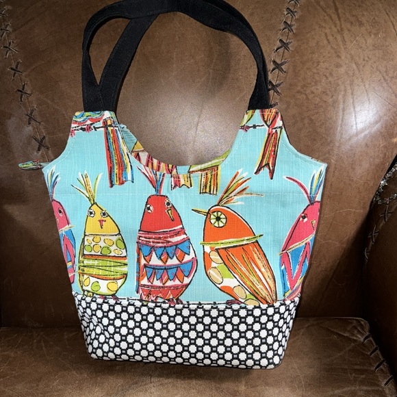 Berkshire Bags Handbags - Berkshire Bags Sorrento Zip Top Multi-Pocket Artistic Fabric Footed Tote Bag